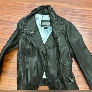 LN Aritzia leather jacket bomber coat size xxs